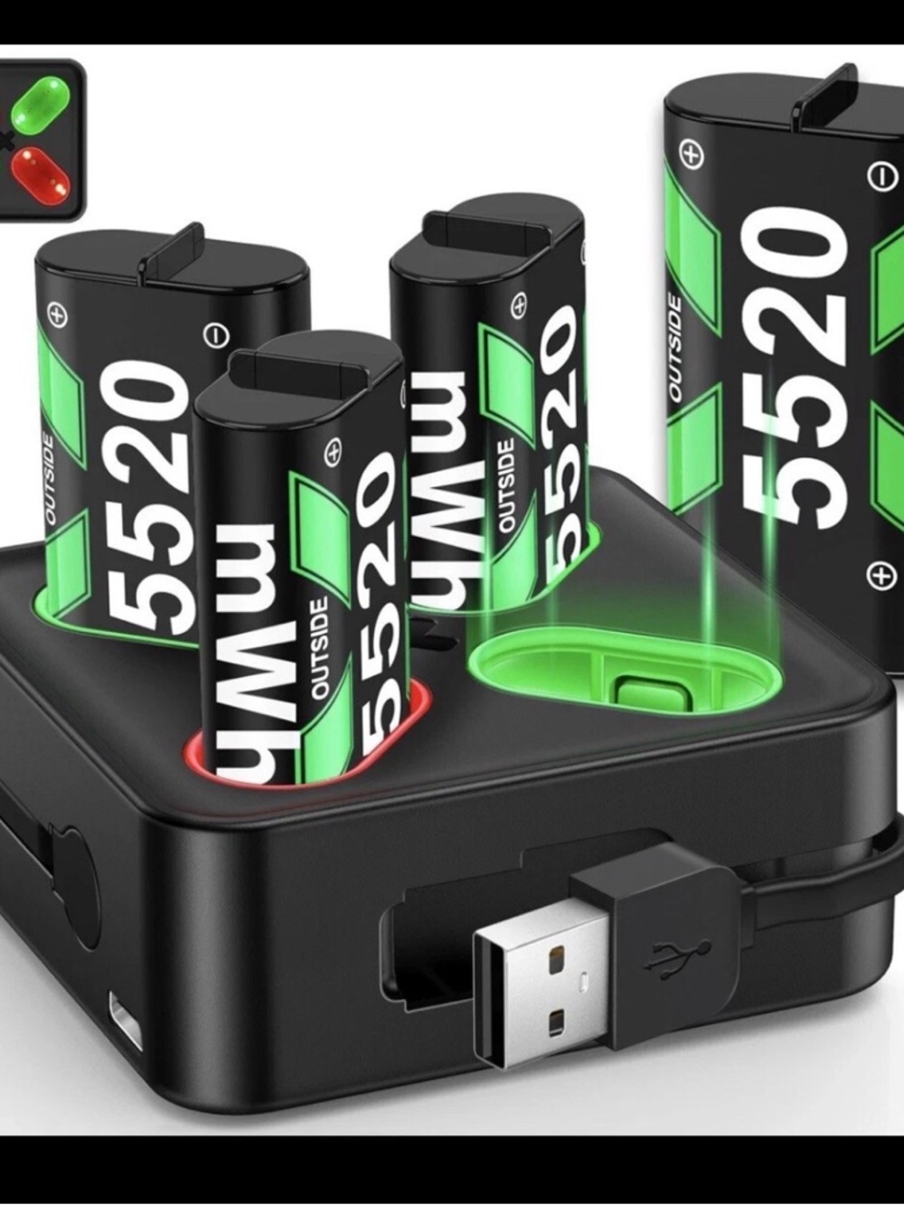5520 Rechargeable Battery Kit with USB Charger x-1  x s series 4 mwh Xbox